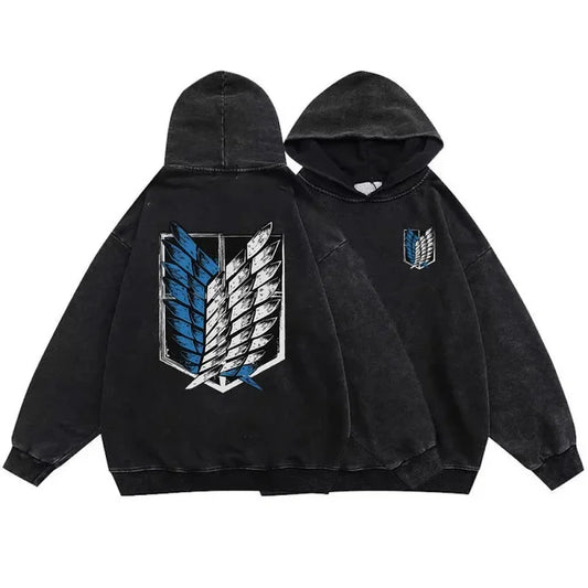 Attack on Titan Vintage Oversized Hoodie