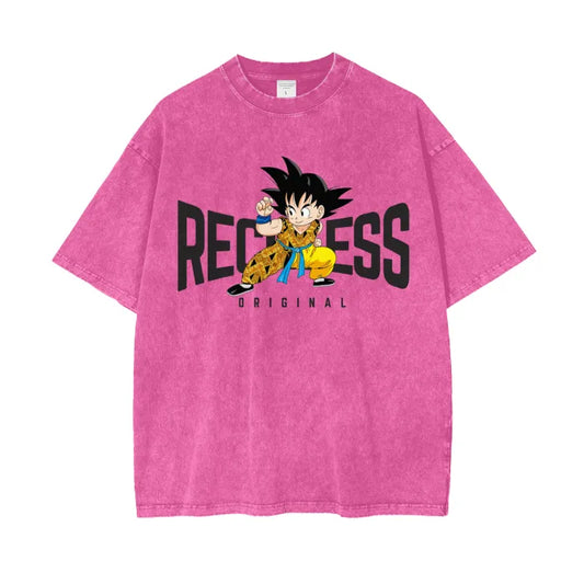 Reckless Son Goku Pink Oversized Tee