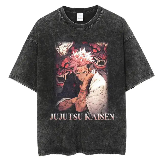 Sukuna Oversized V4 Vintage T-Shirt