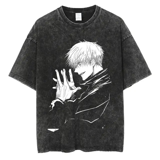 Gojo JJK Vintage Oversized T-Shirts