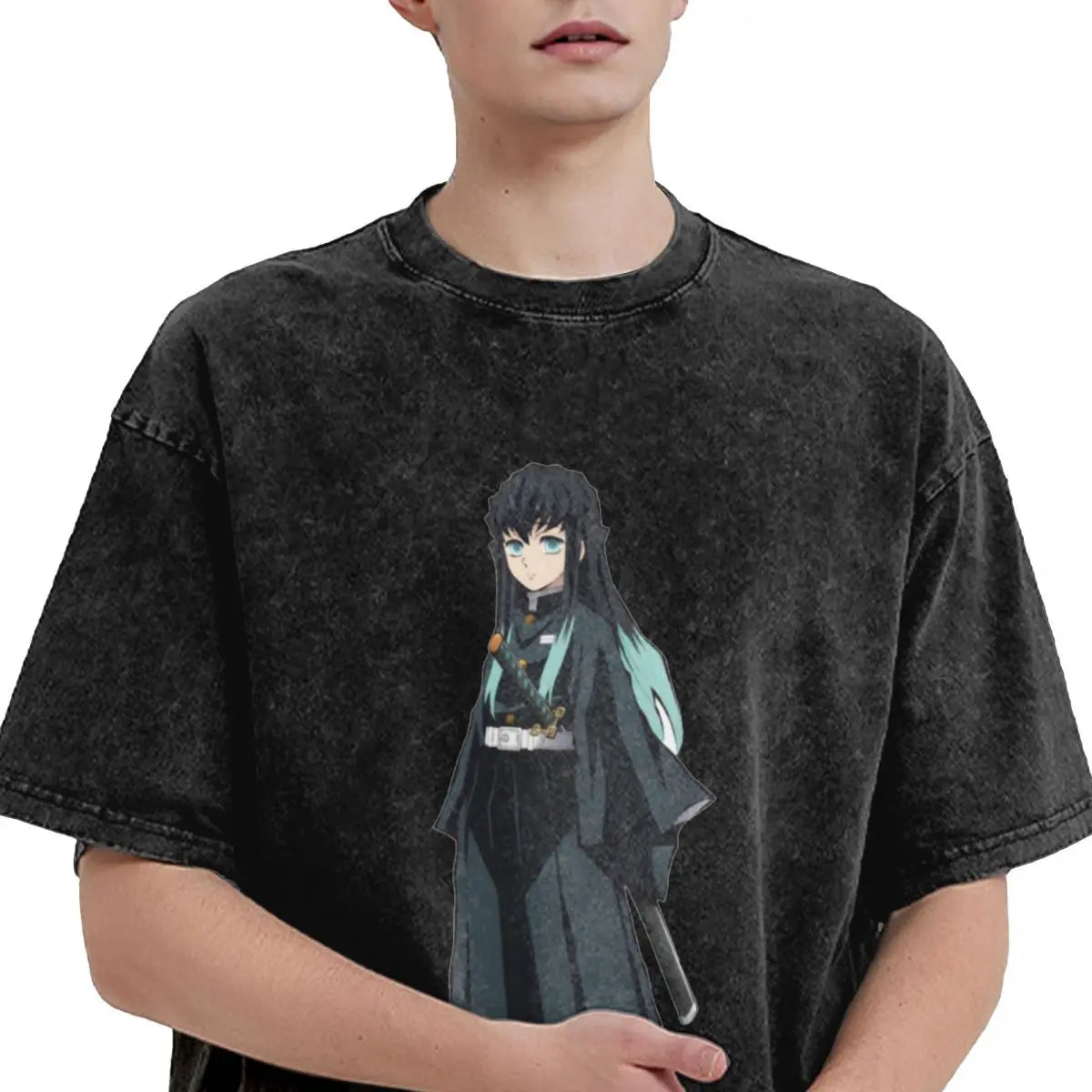 Muichiro Demon Slayer Vintage Oversized T-Shirt