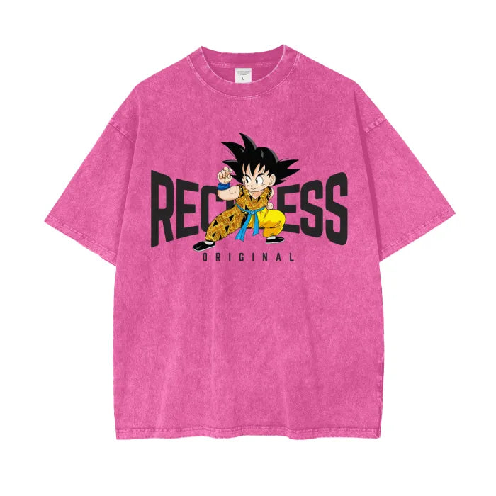 Reckless Son Goku Pink Oversized Tee