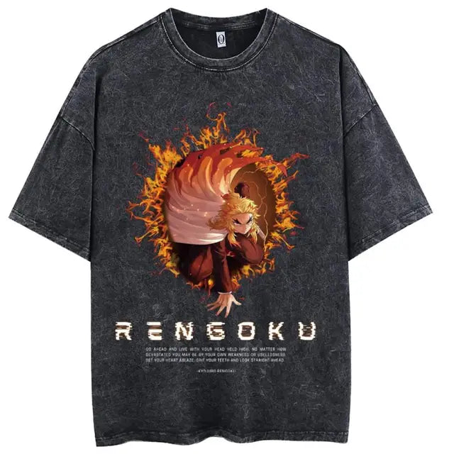 Rengoku Oversized Washed Tee