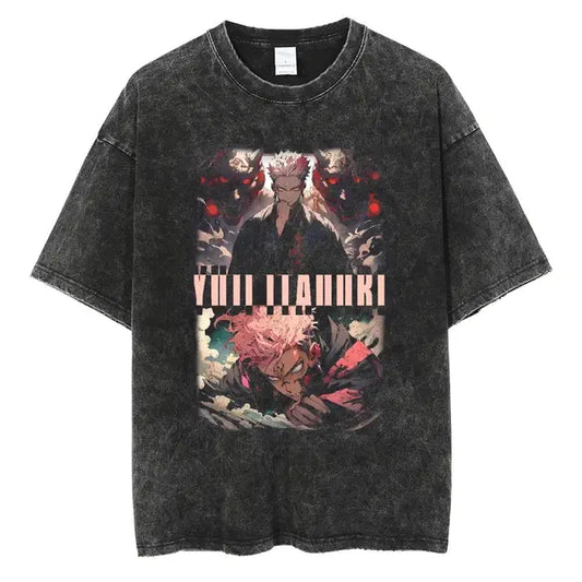 Sukuna N' Itadori Vintage Oversized T-Shirt